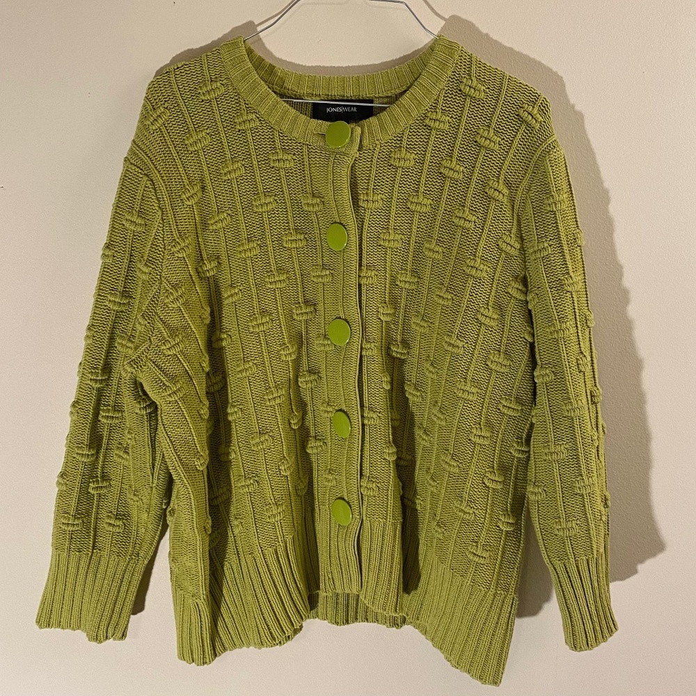 Jones Wear Chunky Green Cardigan